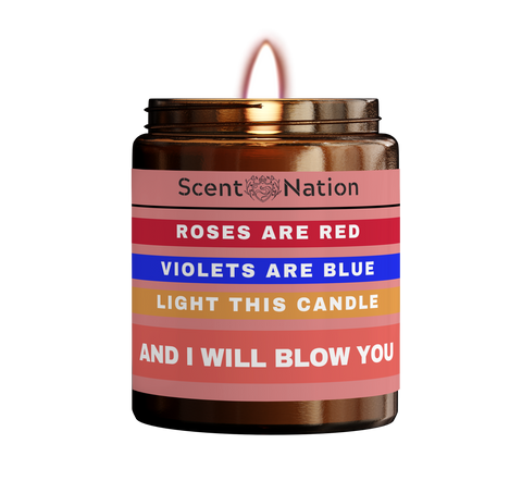 ROSES ARE RED VIOLETS ARE BLUE SOY CANDLE