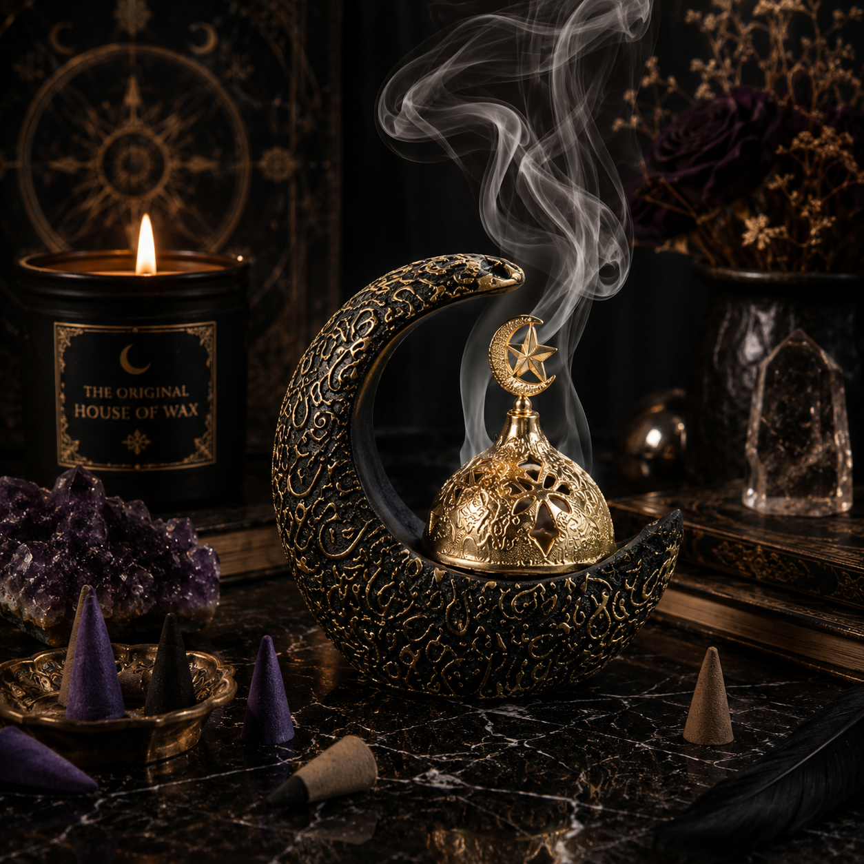 Lunar Temple Incense Vessel