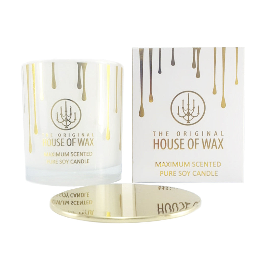 Crème Caramel Maximum Scented Pure Soy Candle with notes of: Vanilla - Cream - Toffee  The rich sweet scent of sweet caramel toffee mixed with vanilla bean custard  Perfect to light in: Living / Parlour Room, Rumpus Room, Bathroom, Study, Lounge / Sitting Room, Kitchen, Landing area, Hall way